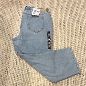 Seven7 Women's High Rise Fitted Waist Loose Fit 5 Pocket Straight Jean 22W